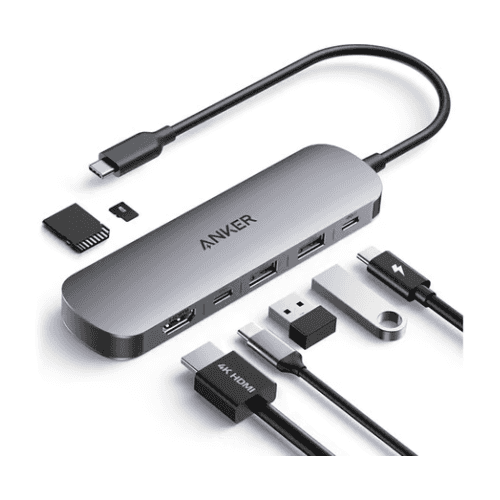 ANKER NANO USB-C Hub 7u1 Sivi