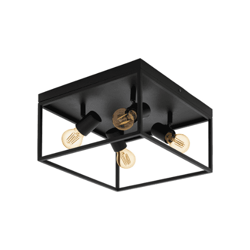 EGLO SILENTINA Plafonjera 4 X E27 40W Crna (98334)