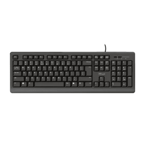 TRUST PRIMO Žična tastatura US Crna