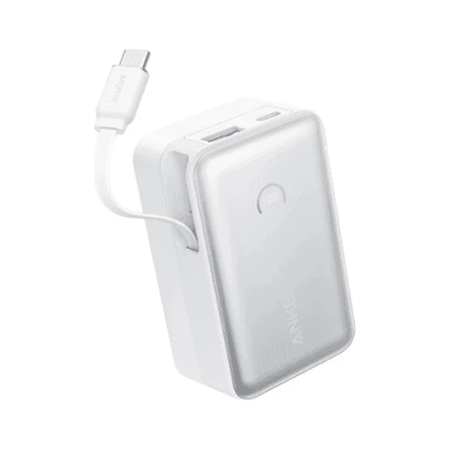 ANKER Nano Power Bank 10000mAh 45W Sa ugrađenim USB-C kablom na izvlačenje Bela