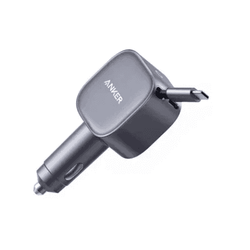 ANKER Nano 75W Auto punjač sa ugrađenim USB-C kablom na izvlačenje i USB-C portom