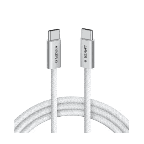 ANKER Zolo USB Tip-C M/M 1M 240W/480Mbps Pleteni kabl za Apple za super brzo punjenje Beli