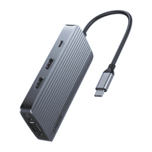 ANKER USB-C Data Hub 8u1 Triple Display PD 85W Doking stanica Siva