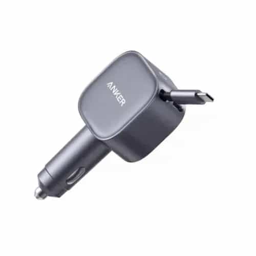 ANKER Nano 75W Auto punjač sa ugrađenim USB-C kablom na izvlačenje i USB-C portom
