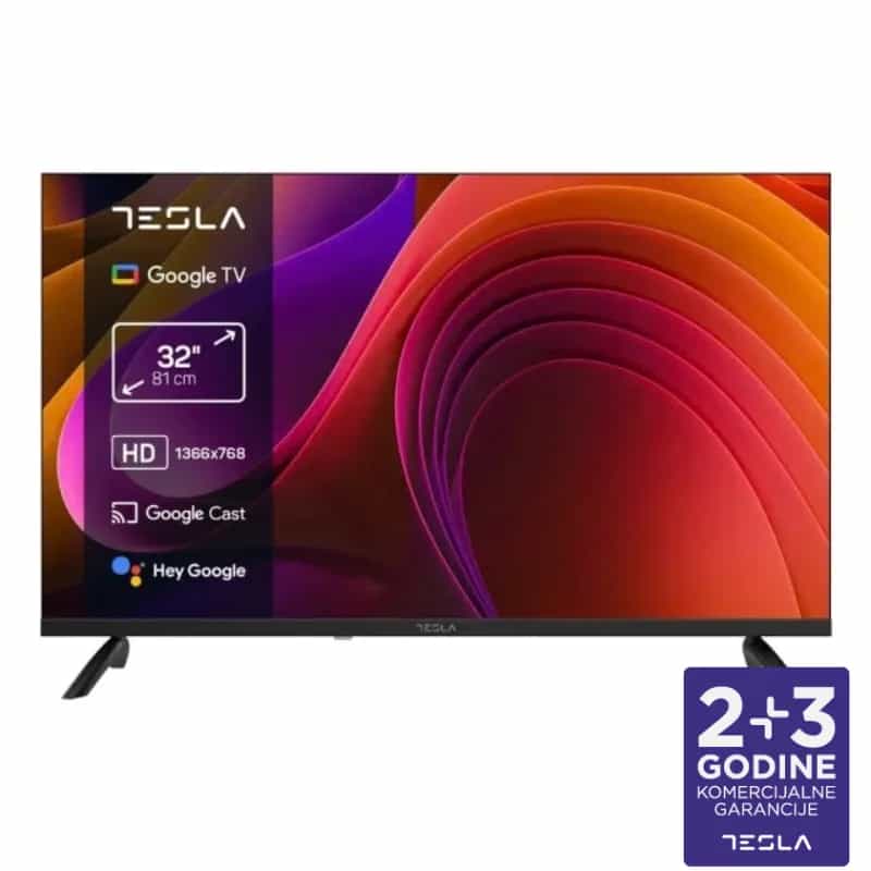 TESLA 32E655BHS D-LED SMART GOOGLE TV CRNA 32"