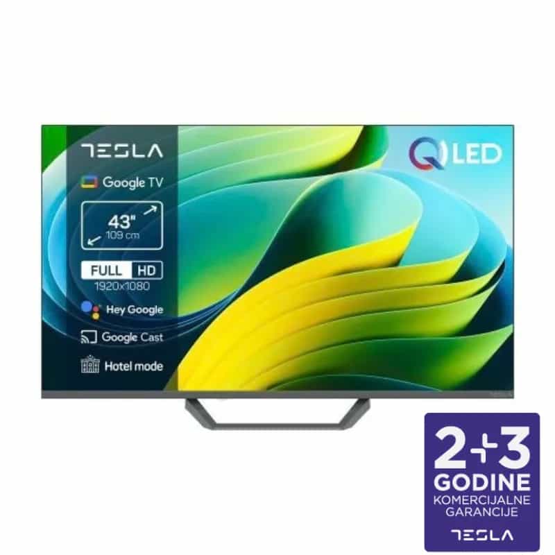 TESLA Q43E665GFS QLED/43/SMASRT/GOOGLE TV/SIVA
