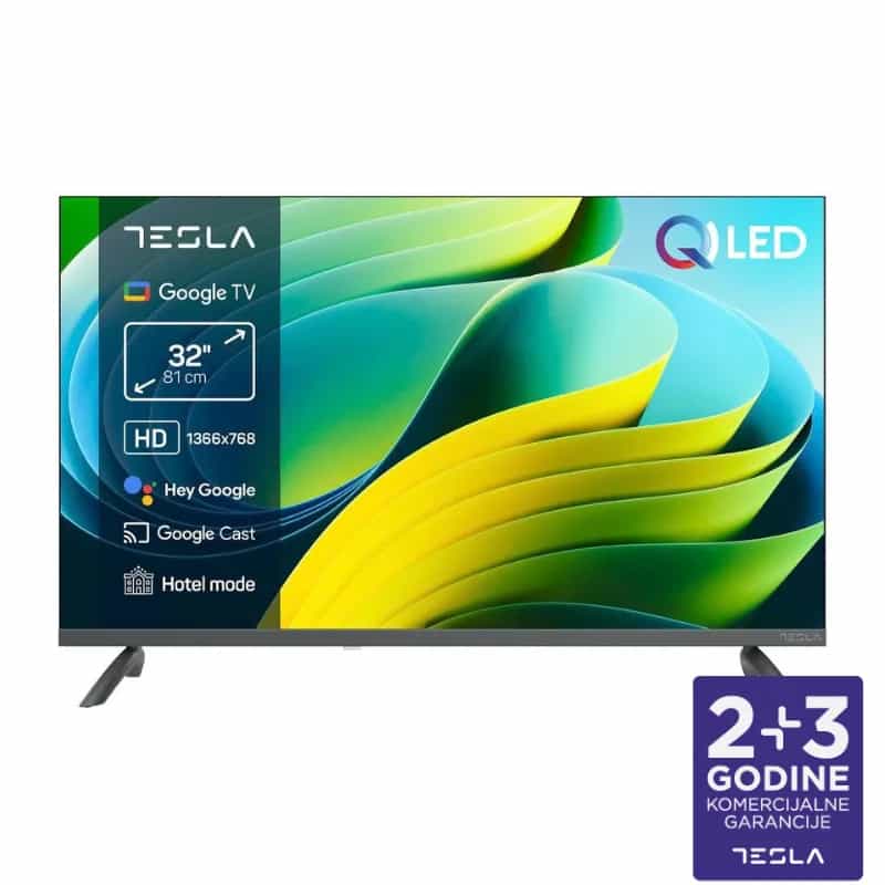 TESLA Q32E665GHS QLED 32" HD SMART GOOGLE TV SIVA